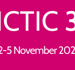 ICTIC 3 Logo: white font on magenta background