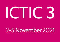ICTIC 3 Logo: white font on magenta background